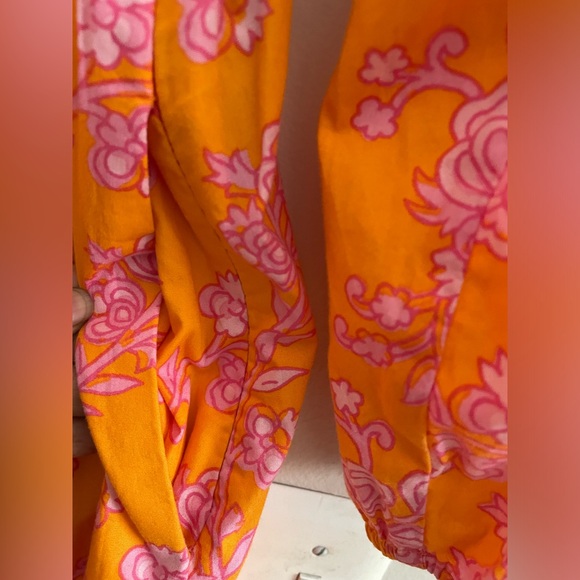 J.Crew floral print, size 12, orange and pink mini dress - Picture 7 of 12